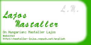 lajos mastaller business card